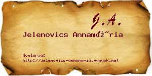 Jelenovics Annamária névjegykártya